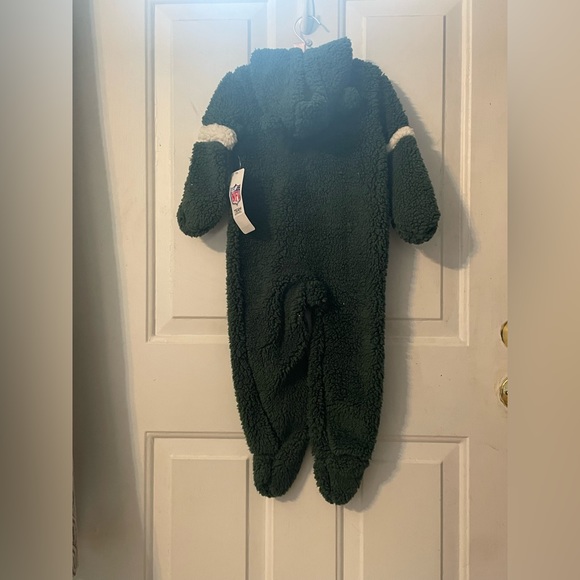 NFL apparel 18 months Green Bay Packers fuzzy fleece zip up sleeper - Picture 3 of 16